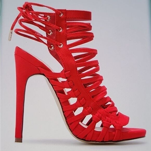 BRAND NEW SHOEDAZZLE ANKLE STRAP OPEN TOE HIGH HEEL STILETTOS SANDAL - Picture 14 of 16